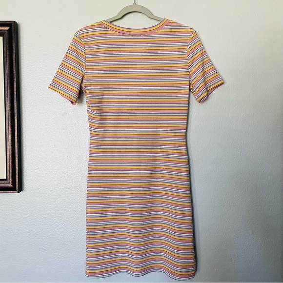 NWT Fate Kristen Striped Pink Mini Dress Size Large - Picture 7 of 7
